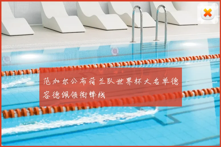 范加尔公布荷兰队世界杯大名单德容德佩领衔锋线